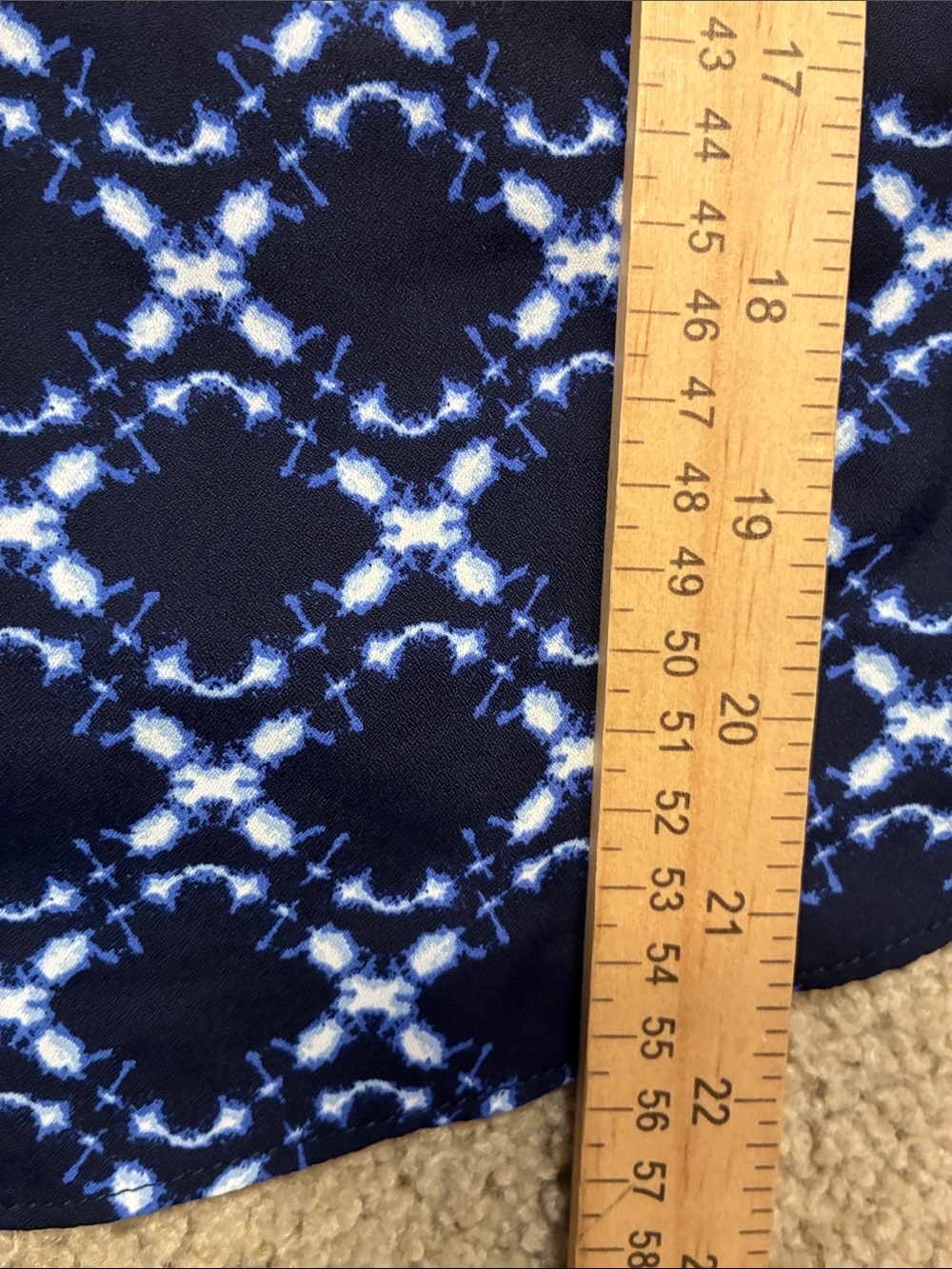 💕 Jessica Simpson Navy Blue White Tie Dye Print Camisole Tank XS / XXS - Picture 7 of 7